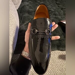 Gucci Black Leather Loafers (Authentic)